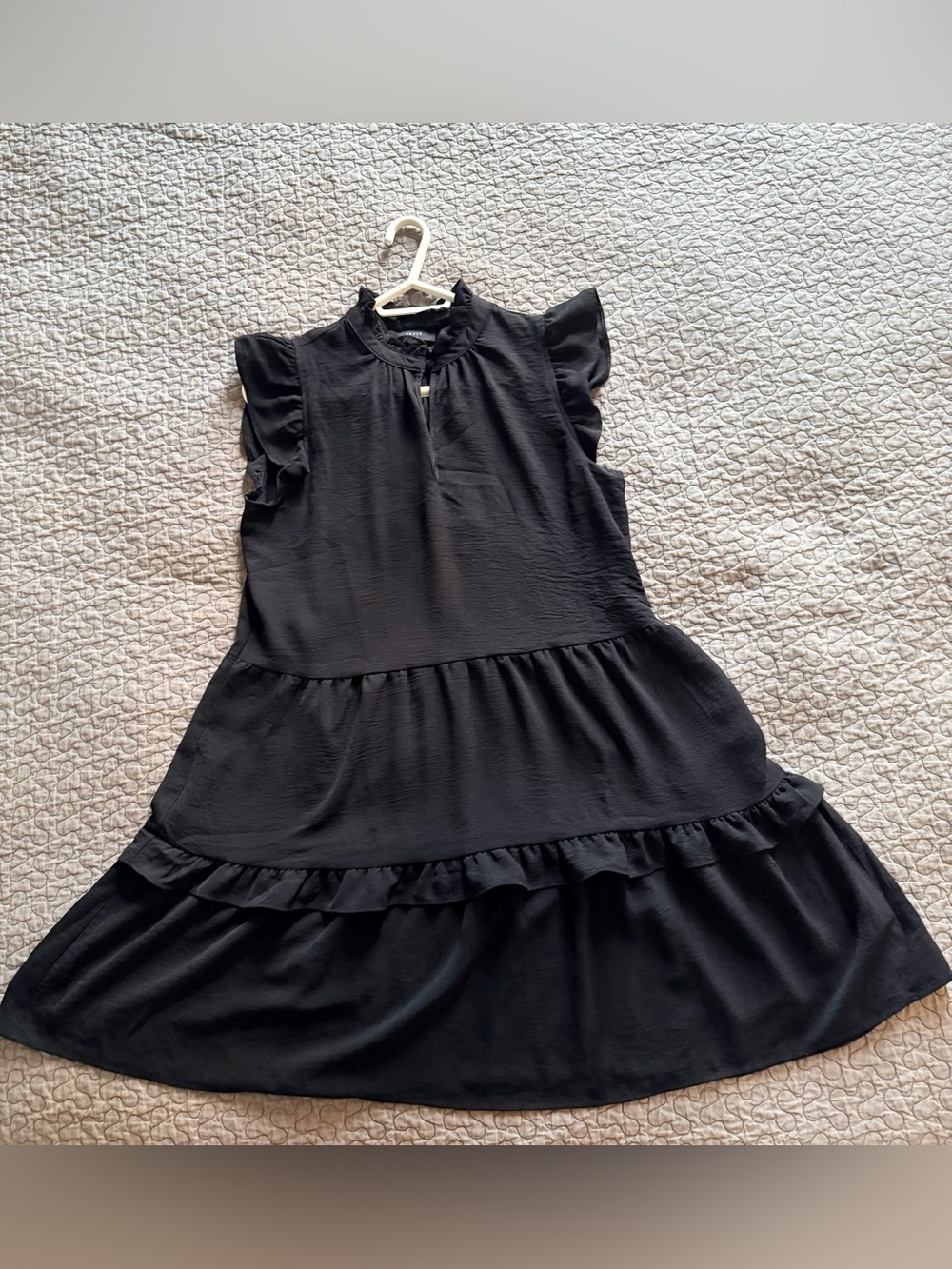 Women's Black Ruffle Babydoll Dress - Classic Tiered Design